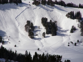 Human Triggered Avalanche - Cedar Mountain 