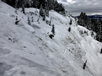 Avalanche Starting Zone - Onion Basin Fatality 